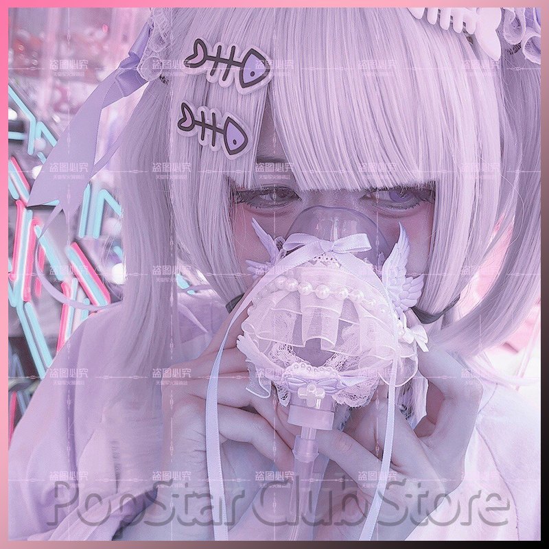 Kawaii Tech Accessories - Máscara de oxígeno decorativa de diseño