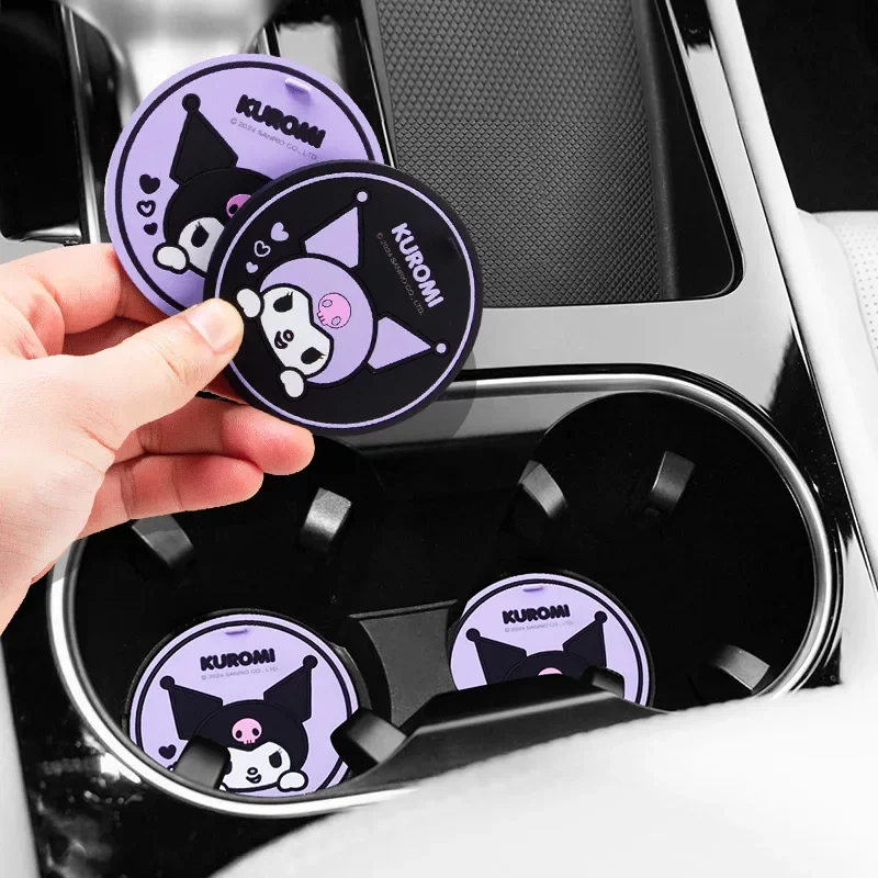Kawaii Tech Accessories - 2 Posavasos para Auto Sanrio Kuromi,