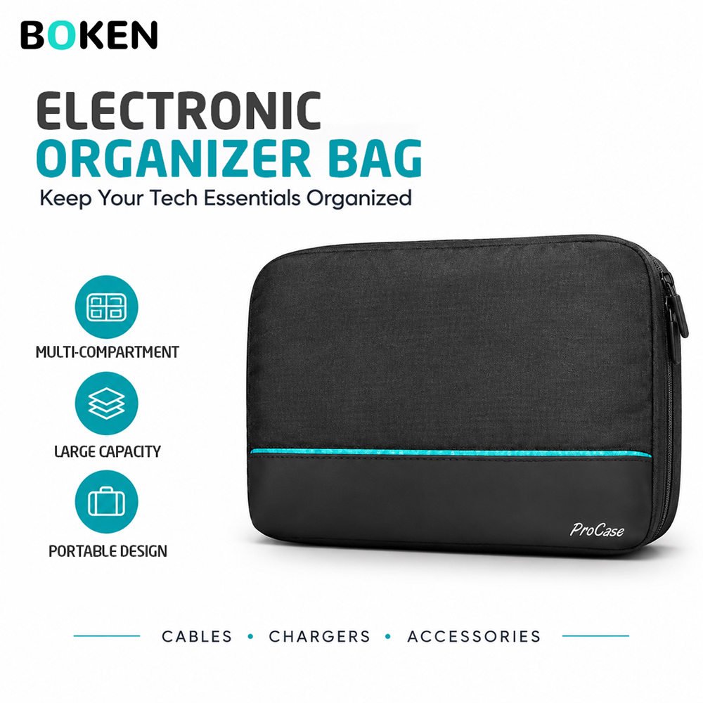 Tech Accessories Travel Organizer Pouch - Bolsa organizadora para dispositivos electrónicos de