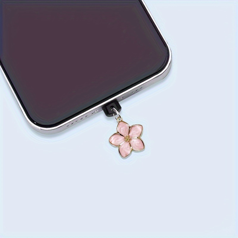 Bonita flor rosa y negra, acce - Mobile Tech Accessories reseña y precio